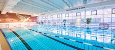 Panoramafoto 25-Meter Becken Schwimmhalle Sewanstraße