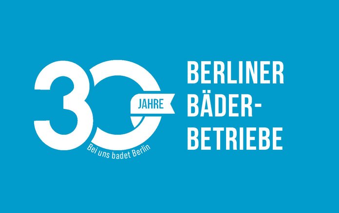 Logo 30 Jahre Berliner Bäder-Betriebe